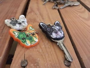 sleutelhoesje, franse bulldog